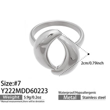 316L Stainless Steel Hypoallergenic Rings | Geometric Stackable Ring Set - Geometric Stackable Ring Set Minimalist Sensitive Skin Friendly - Detail 6