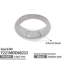 316L Stainless Steel Hypoallergenic Rings | Geometric Stackable Ring Set - Geometric Stackable Ring Set Minimalist Sensitive Skin Friendly - Detail 8
