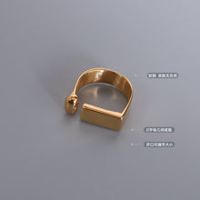 316L Stainless Steel Hypoallergenic Rings - Minimalist Geometric Open Ring - Minimalist Geometric Open Ring Gold Sensitive Skin Friendly - Detail 5