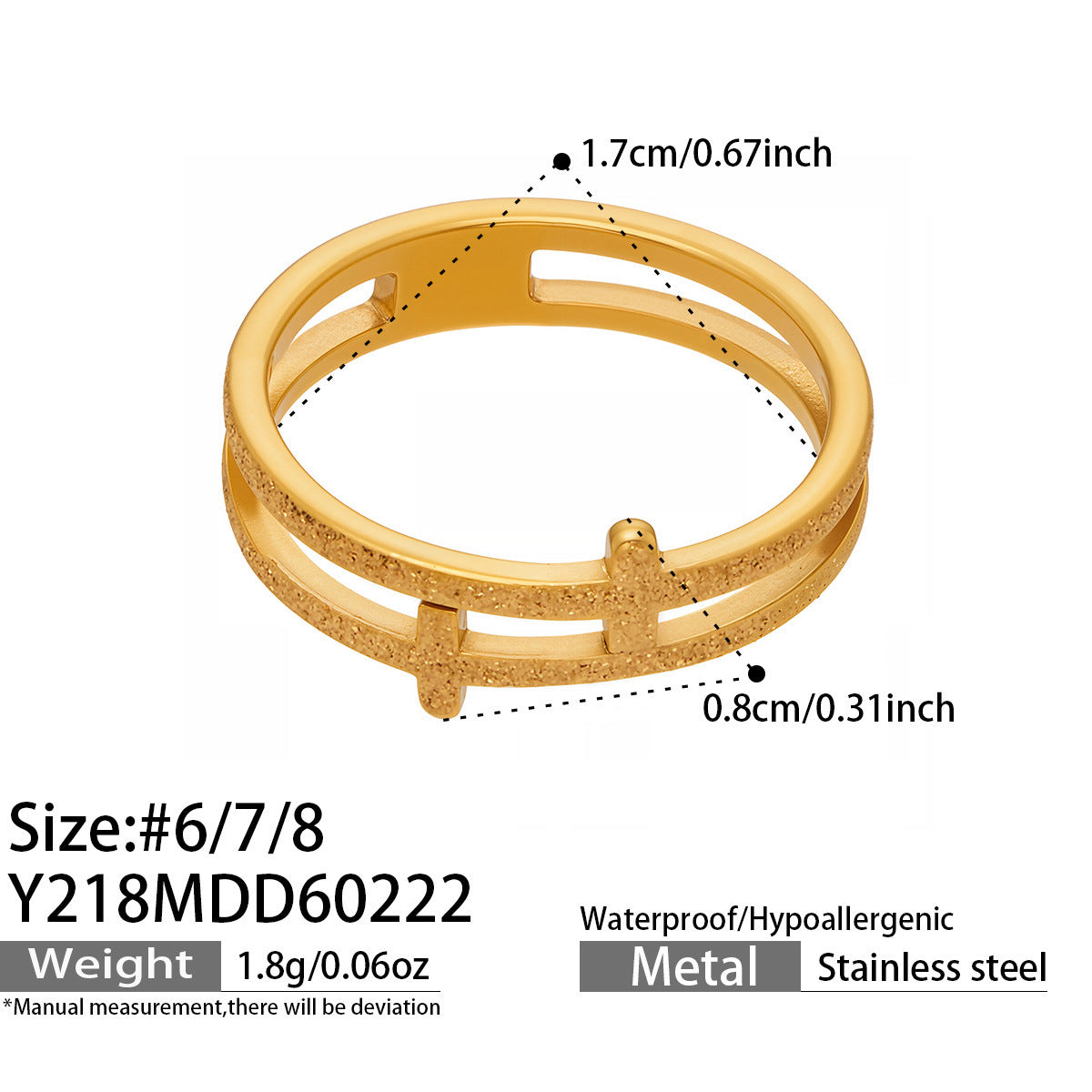 316L Stainless Steel Hypoallergenic Rings with Black & White Zircon V-Shape Stackable Design - Black Zircon, White Zircon, V-Shape, Stackable, Minimalist Sensitive Skin Friendly - Detail 13