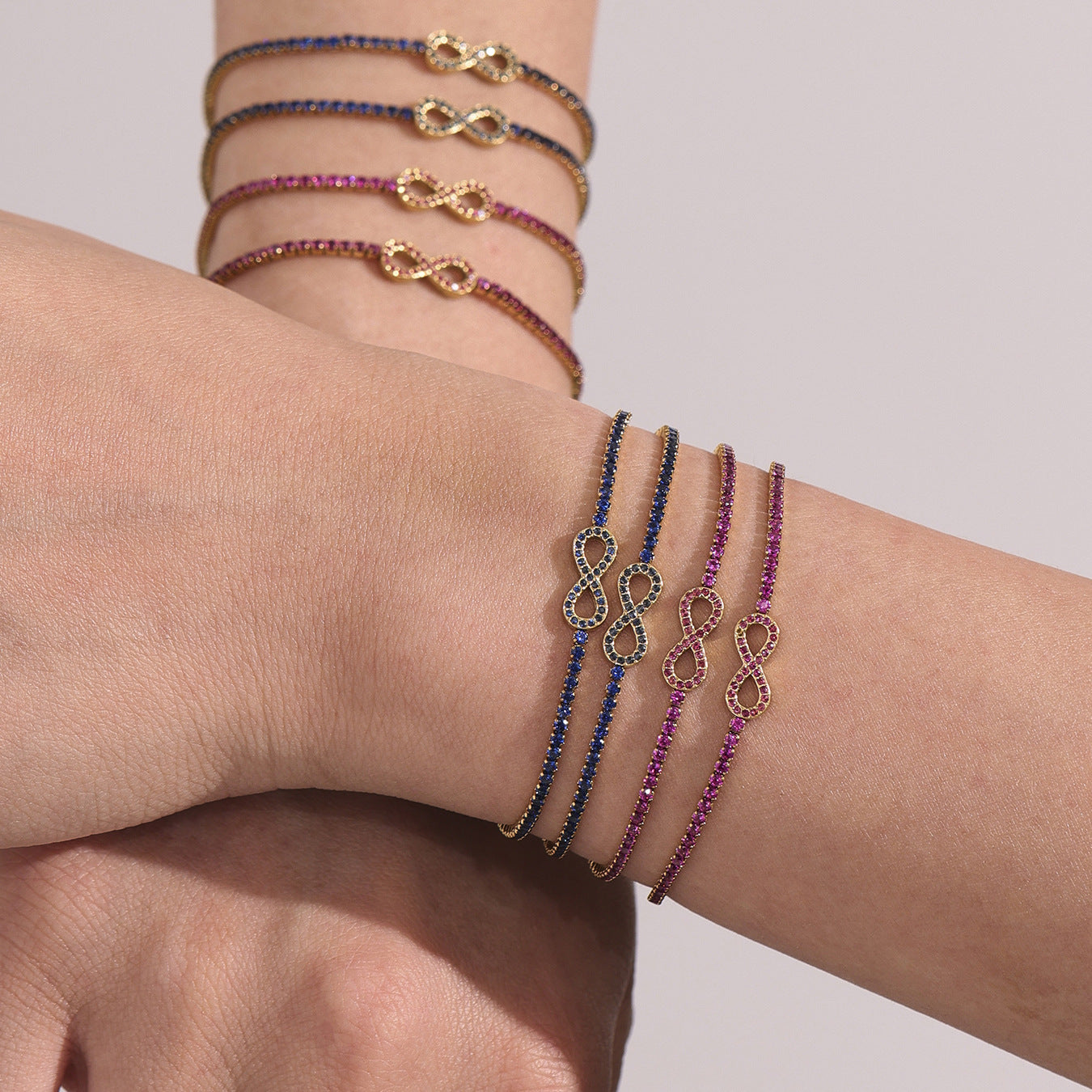 316L Stainless Steel Infinity Number 8 Zircon Jewelry Set - Image 11