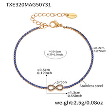 316L Stainless Steel Infinity Number 8 Zircon Jewelry Set - Image 2