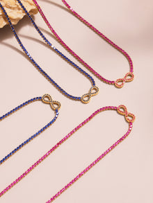 316L Stainless Steel Infinity Number 8 Zircon Jewelry Set - Image 4