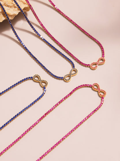 316L Stainless Steel Infinity Number 8 Zircon Jewelry Set - Image 4