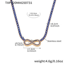 316L Stainless Steel Infinity Number 8 Zircon Jewelry Set - Image 5