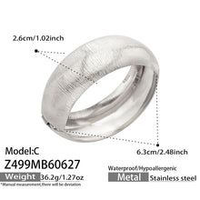 316L Stainless Steel 18K PVD Gold Irregular Bangle made with 316L stainless steel and 18K PVD gold finish for wholesale jewelry buyers - image 18