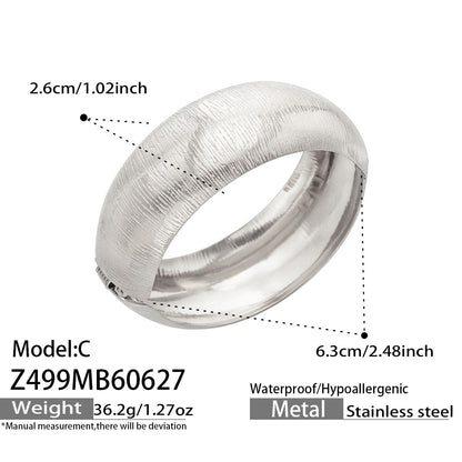 316L Stainless Steel 18K PVD Gold Irregular Bangle made with 316L stainless steel and 18K PVD gold finish for wholesale jewelry buyers - image 18