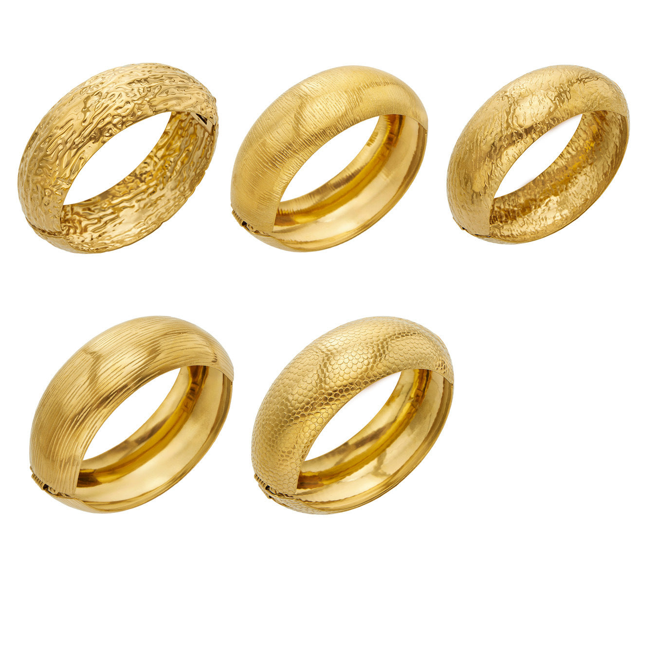 316L Stainless Steel 18K PVD Gold Irregular Bangle made with 316L stainless steel and 18K PVD gold finish for wholesale jewelry buyers - image 4
