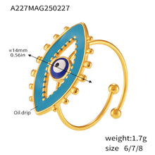 316L Stainless Steel Irregular Enamel Glaze Ring - Image 11