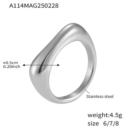 316L Stainless Steel Irregular Enamel Glaze Ring - Image 17