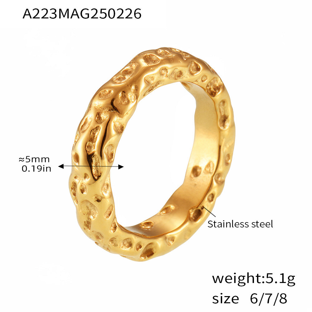 316L Stainless Steel Irregular Enamel Glaze Ring - Image 2
