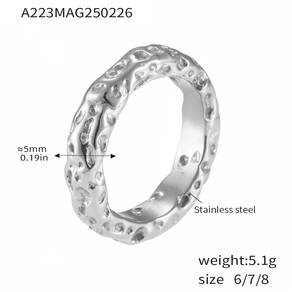316L Stainless Steel Irregular Enamel Glaze Ring - Image 3
