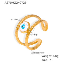 316L Stainless Steel Irregular Enamel Glaze Ring - Image 5