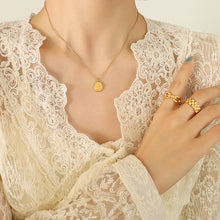 316L Stainless Steel Irregular Oval Pendant Necklace - Image 3
