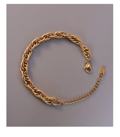 316L Stainless Steel Italian Inspired Twist Braided Chain Necklace & Bracelet - Image 7