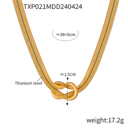 316L Stainless Steel Knot Design Double Layer Snake Chain - Image 10