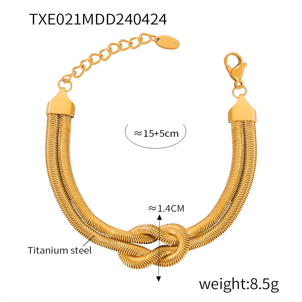 316L Stainless Steel Knot Design Double Layer Snake Chain - Image 11