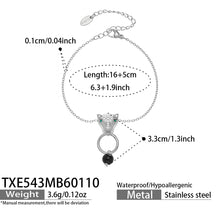 316L Stainless Steel Leopard Head Natural Agate & Zircon Jewelry - Image 1