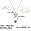 Steel / Necklace - Black Agate (42+5cm)
