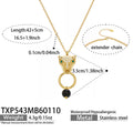 Gold / Necklace - Black Agate (42+5cm)