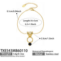 Gold / Bracelet - Black Agate (16+5cm)