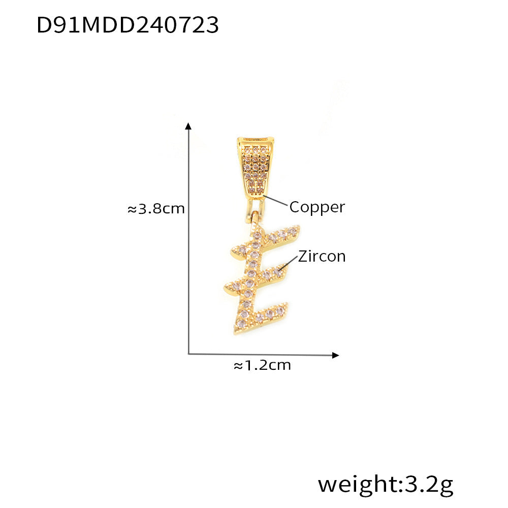 316L Stainless Steel 18K PVD Gold Letter Charm Pendant made with 316L stainless steel and 18K PVD gold finish for wholesale jewelry buyers - image 19