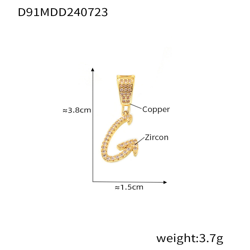 316L Stainless Steel 18K PVD Gold Letter Charm Pendant made with 316L stainless steel and 18K PVD gold finish for wholesale jewelry buyers - image 21