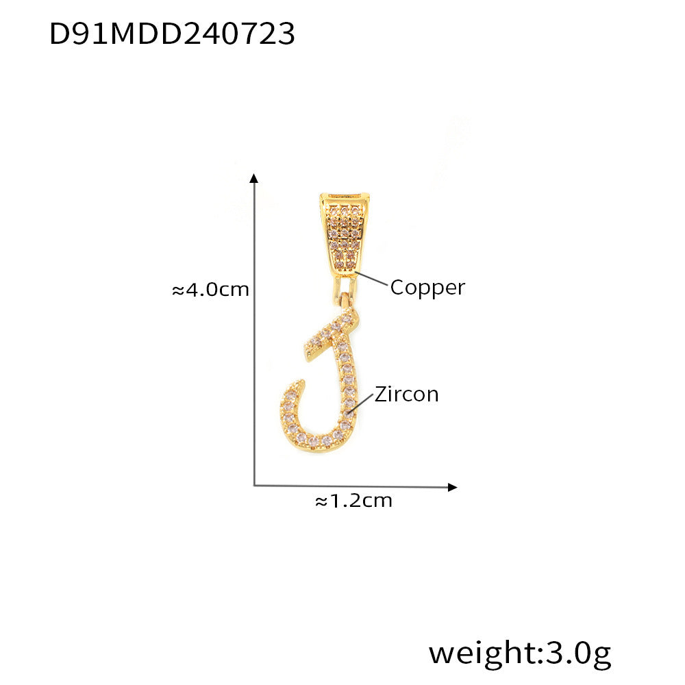 316L Stainless Steel 18K PVD Gold Letter Charm Pendant made with 316L stainless steel and 18K PVD gold finish for wholesale jewelry buyers - image 24