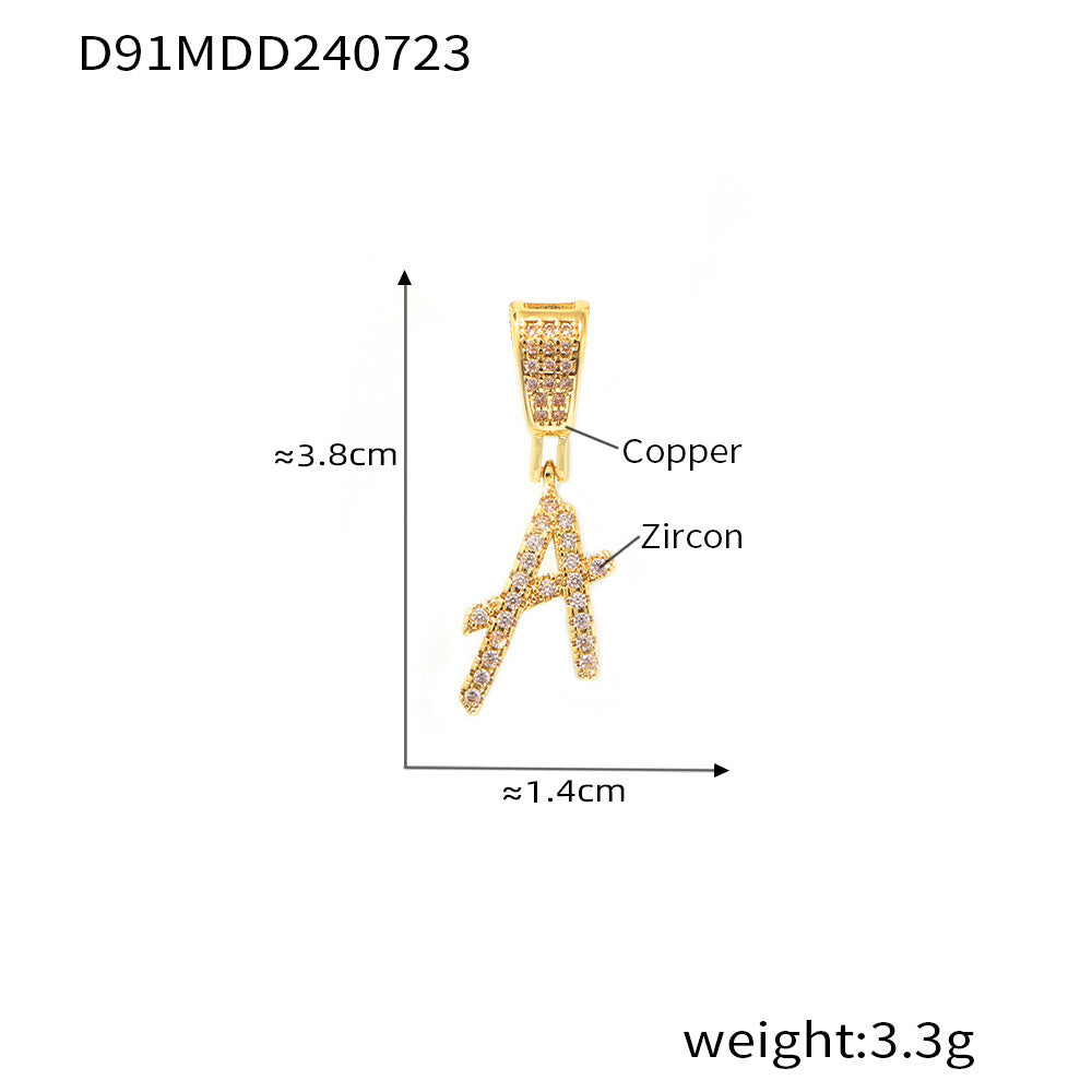 316L Stainless Steel 18K PVD Gold Letter Charm Pendant made with 316L stainless steel and 18K PVD gold finish for wholesale jewelry buyers - image 27