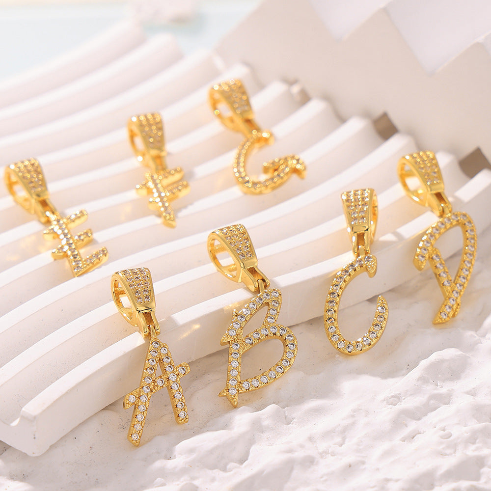 316L Stainless Steel 18K PVD Gold Letter Charm Pendant made with 316L stainless steel and 18K PVD gold finish for wholesale jewelry buyers - image 29