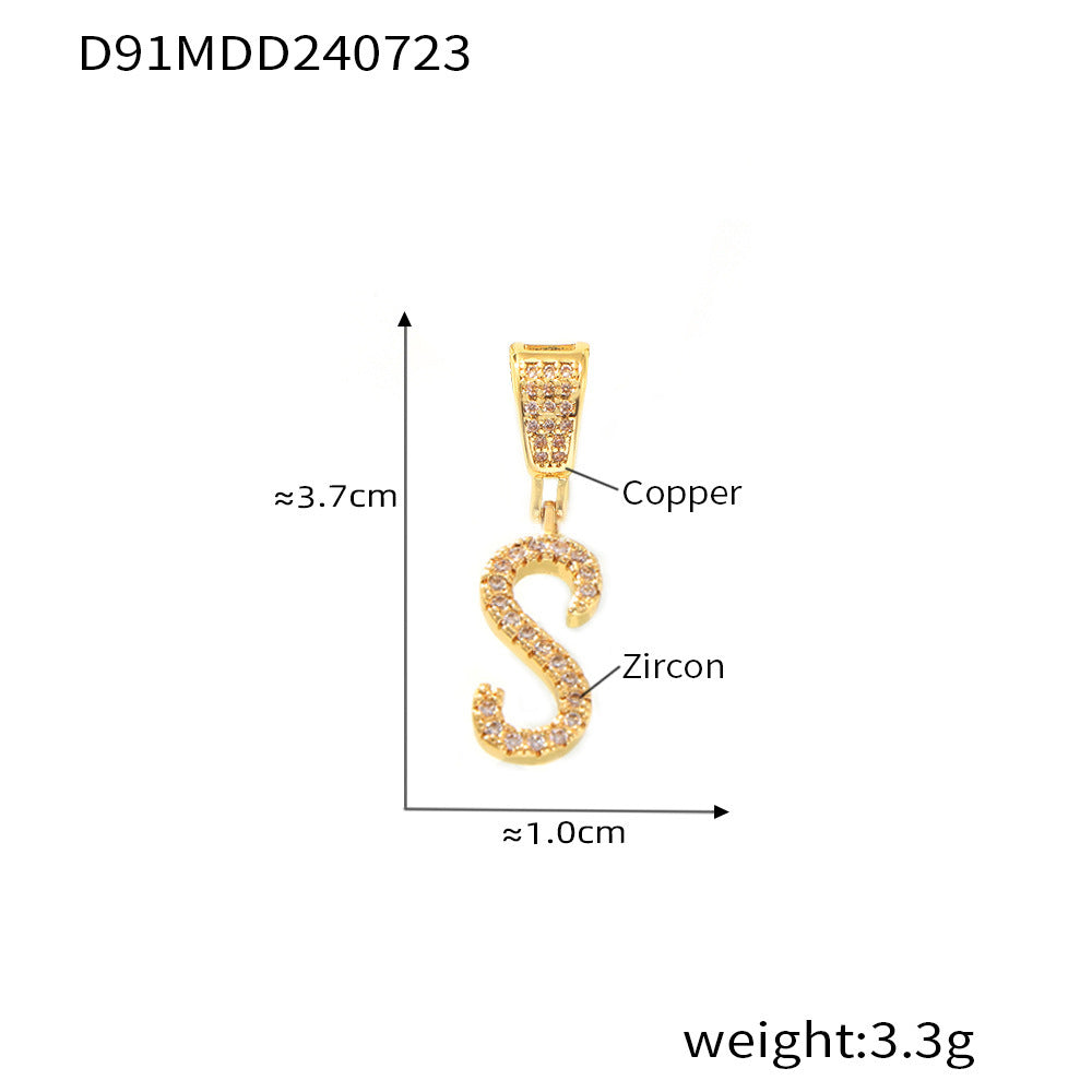 316L Stainless Steel 18K PVD Gold Letter Charm Pendant made with 316L stainless steel and 18K PVD gold finish for wholesale jewelry buyers - image 6