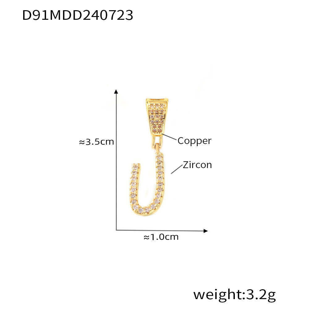 316L Stainless Steel 18K PVD Gold Letter Charm Pendant made with 316L stainless steel and 18K PVD gold finish for wholesale jewelry buyers - image 8