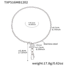 316L Stainless Steel Lock & Key Chain Jewelry Set