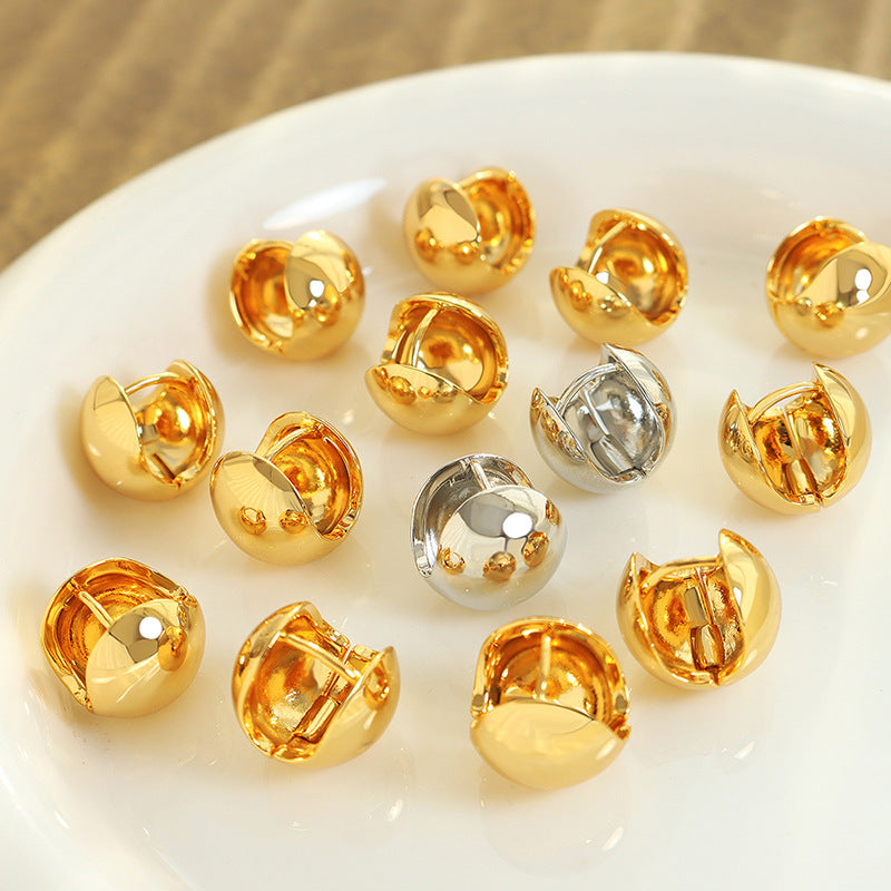 316L Stainless Steel Minimalist C-shaped Hoop Earrings - Image 7