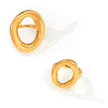 316L Stainless Steel Minimalist Geometric Irregular Hollow Ring - Image 8