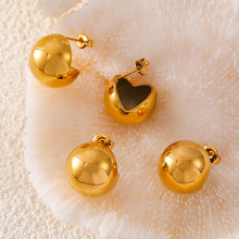 316L Stainless Steel Minimalist Half-Round Hollow Ball Earrings - Image 5
