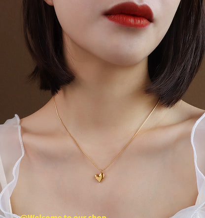 316L Stainless Steel Minimalist Heart Pendant Necklace - Image 1