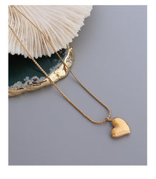 316L Stainless Steel Minimalist Heart Pendant Necklace - Image 4
