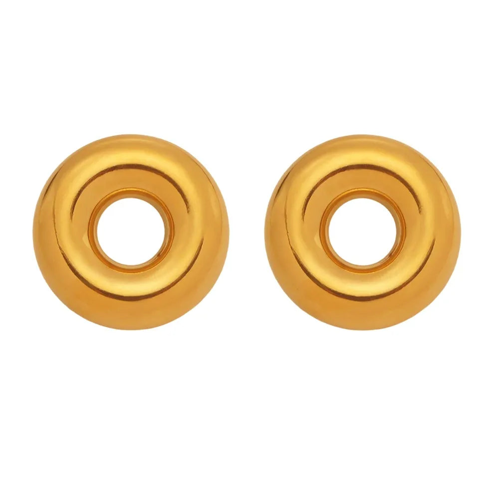 316L Stainless Steel Minimalist Hollow Circle Earrings - Image 5