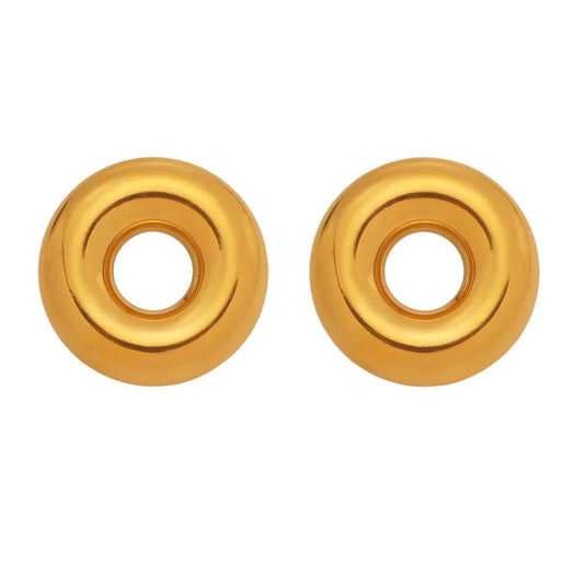 316L Stainless Steel Minimalist Hollow Circle Earrings - Image 5