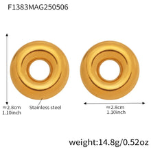 316L Stainless Steel Minimalist Hollow Circle Earrings - Image 7