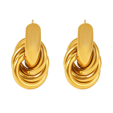 316L stainless steel Minimalist Intertwined Circle Stud Earrings main product view for wholesale earrings buyers
