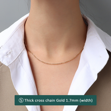 316L stainless steel 18K Gold Plated Minimalist Layering Chain Necklaces main product view for wholesale necklace buyers