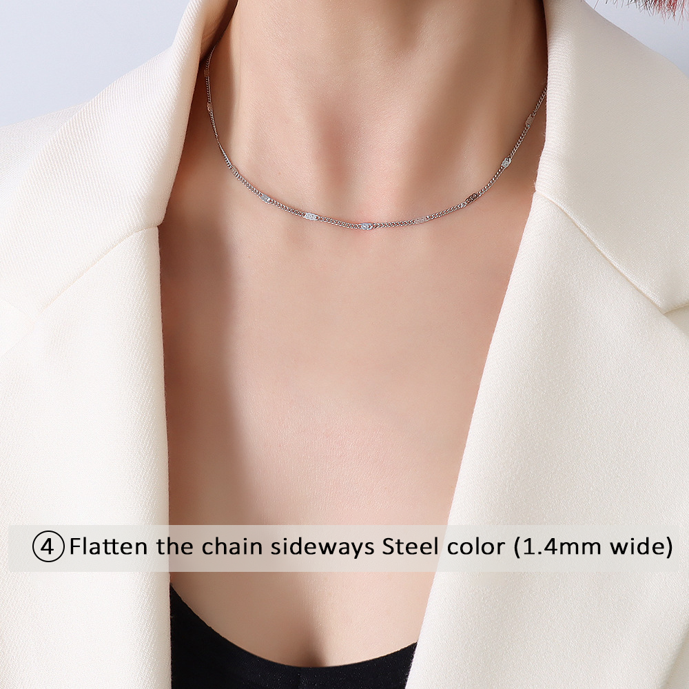 316L Stainless Steel 18K Gold Plated Minimalist Layering Chain Necklaces
