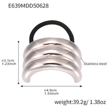 316L Stainless Steel Minimalist Semi-Circle Hair Tie Hair Accessory - Minimalist Semi-Circle Hair Tie Wholesale Stainless Steel Jewelry - Sensitive Skin Friendly - Detail 14