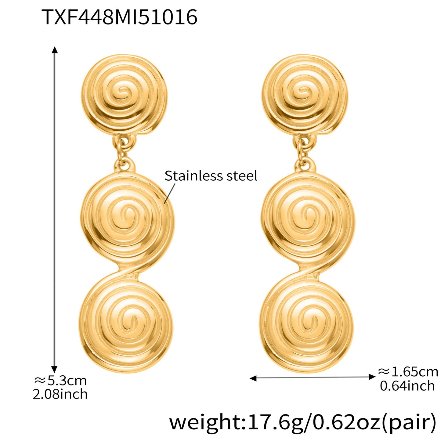 316L Stainless Steel Minimalist Twisted Hoop Earrings & Necklace - Image 13