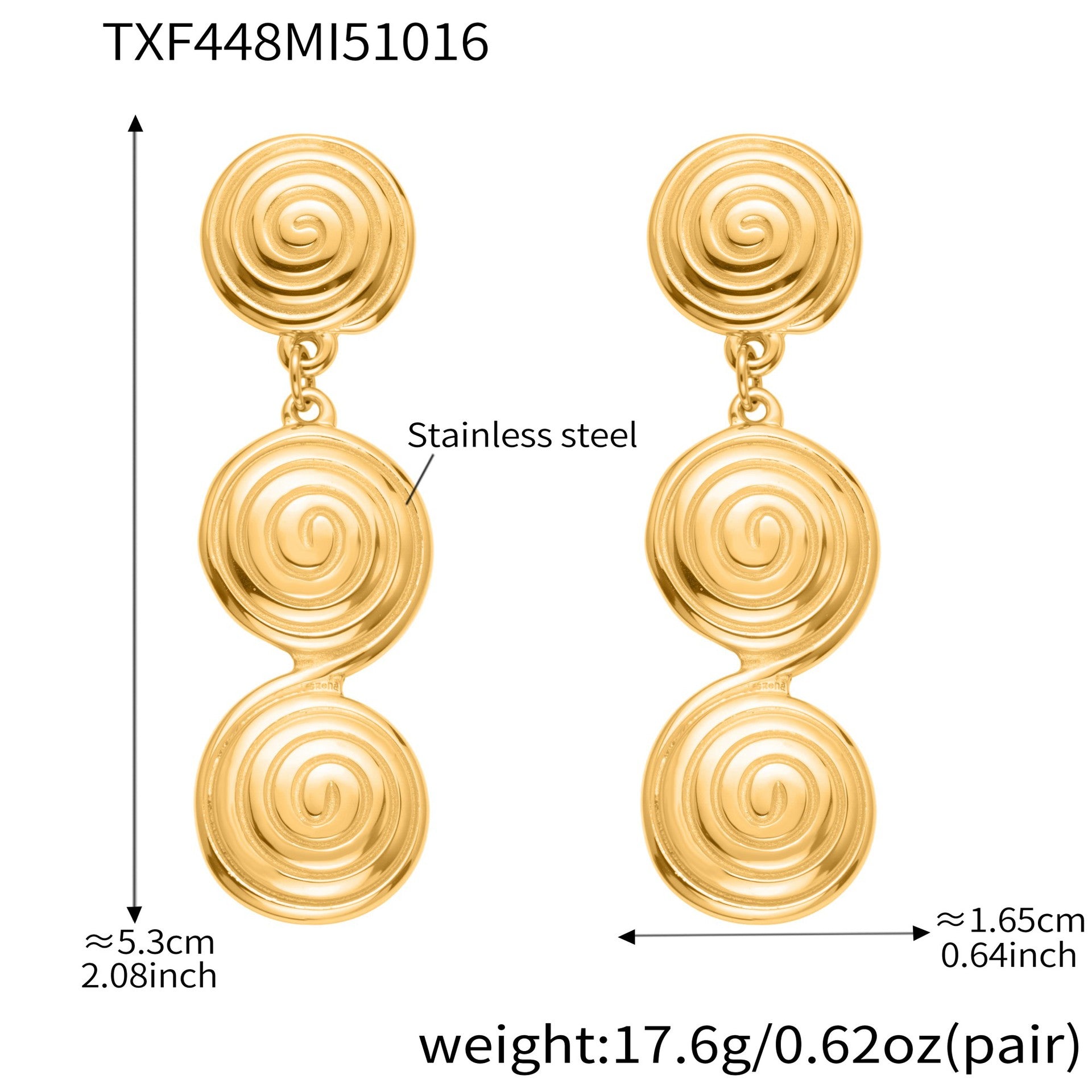 316L Stainless Steel Minimalist Twisted Hoop Earrings & Necklace - Image 13