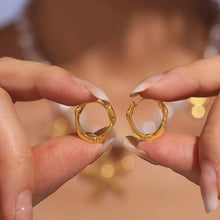 316L Stainless Steel Minimalist Twisted Hoop Earrings - Image 2