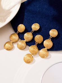 316L Stainless Steel Minimalist Twisted Hoop Earrings & Necklace - Image 6