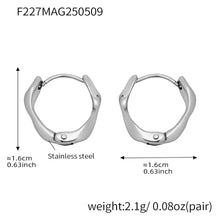 316L Stainless Steel Minimalist Twisted Hoop Earrings - Image 7